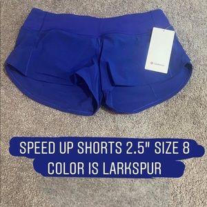 Lululemon speed up shorts 2.5